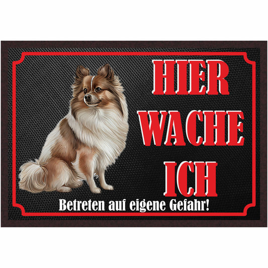 Fussmatte Hund - Pomerian - 50x35 cm mit lustigem Spruch