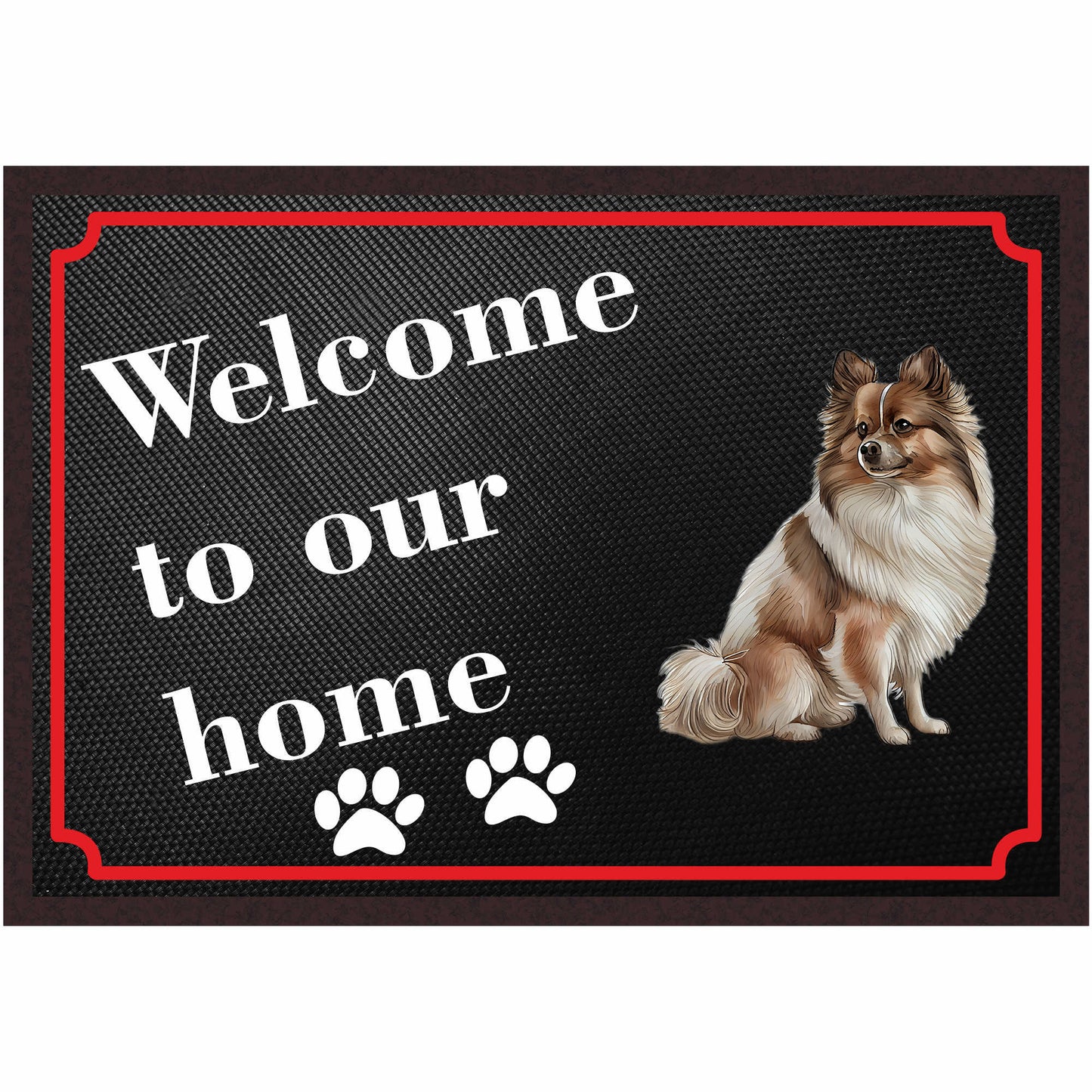Fussmatte Hund - Pomerian - 50x35 cm mit lustigem Spruch