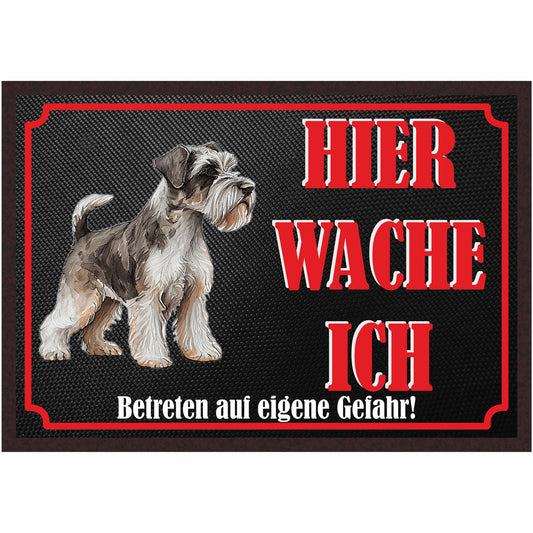 Fussmatte Hund - Schnauzer - 50x35 cm mit lustigem Spruch