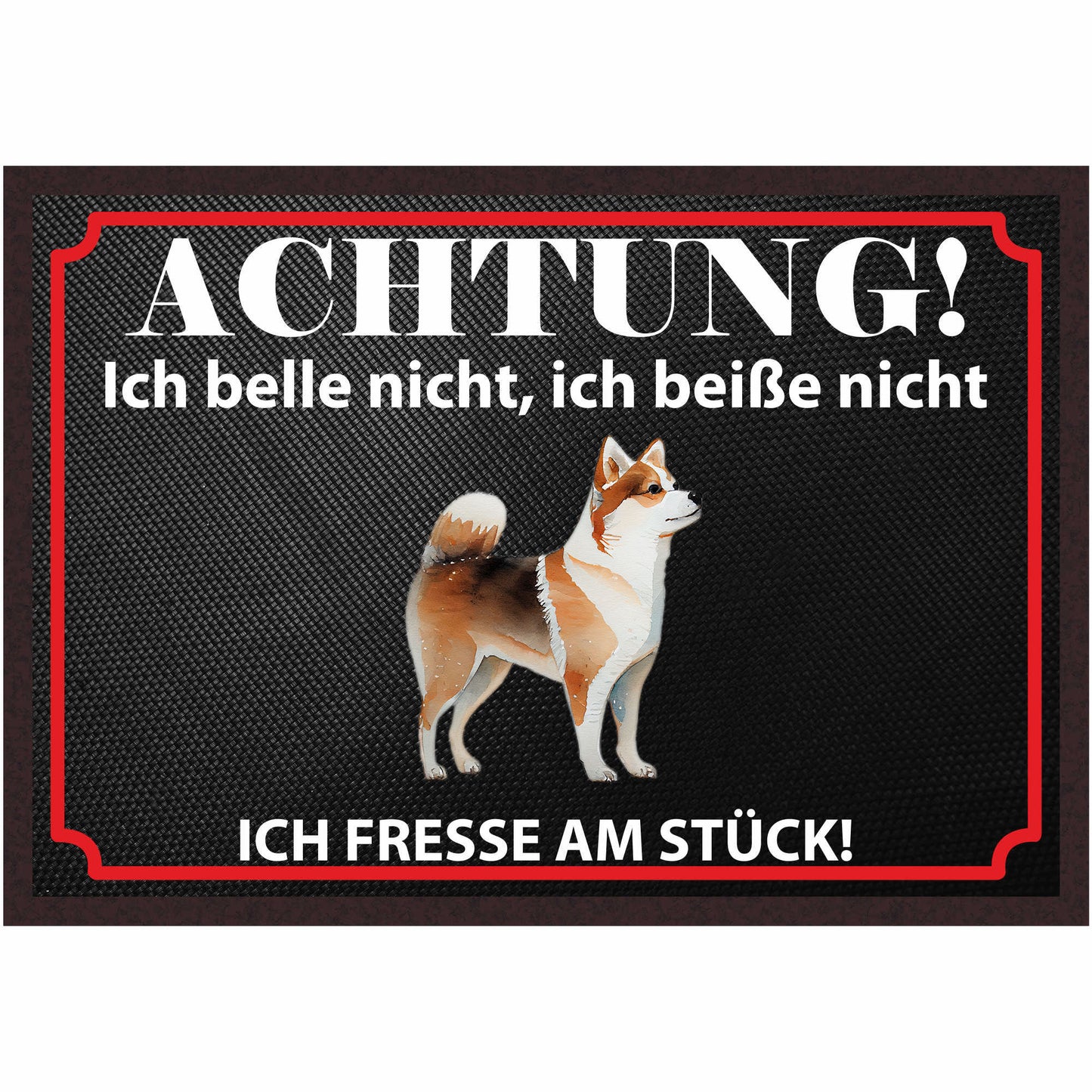 Fussmatte Hund - Shiba Inu - 50x35 cm mit lustigem Spruch