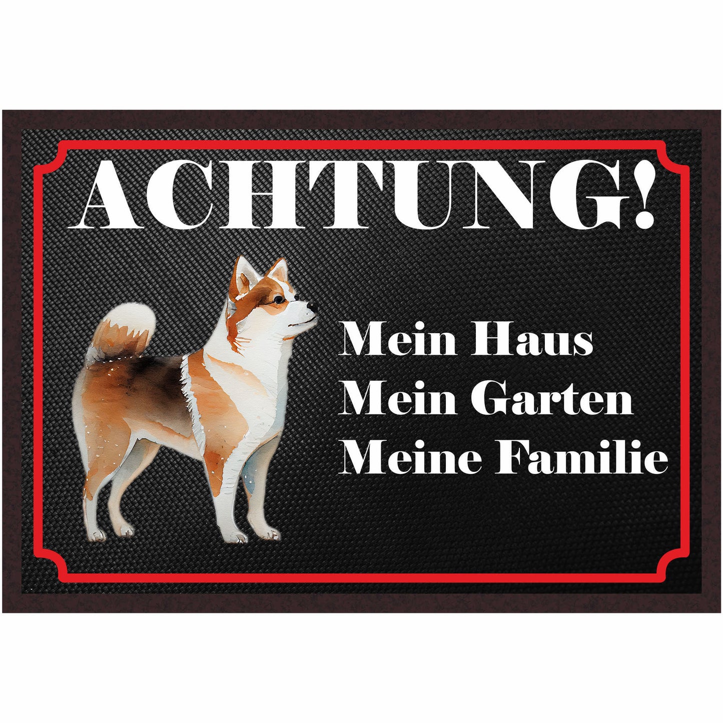 Fussmatte Hund - Shiba Inu - 50x35 cm mit lustigem Spruch