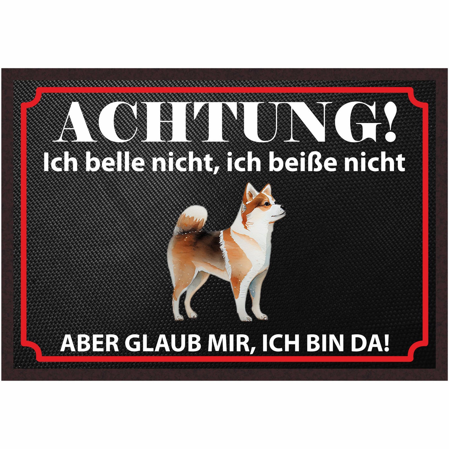 Fussmatte Hund - Shiba Inu - 50x35 cm mit lustigem Spruch