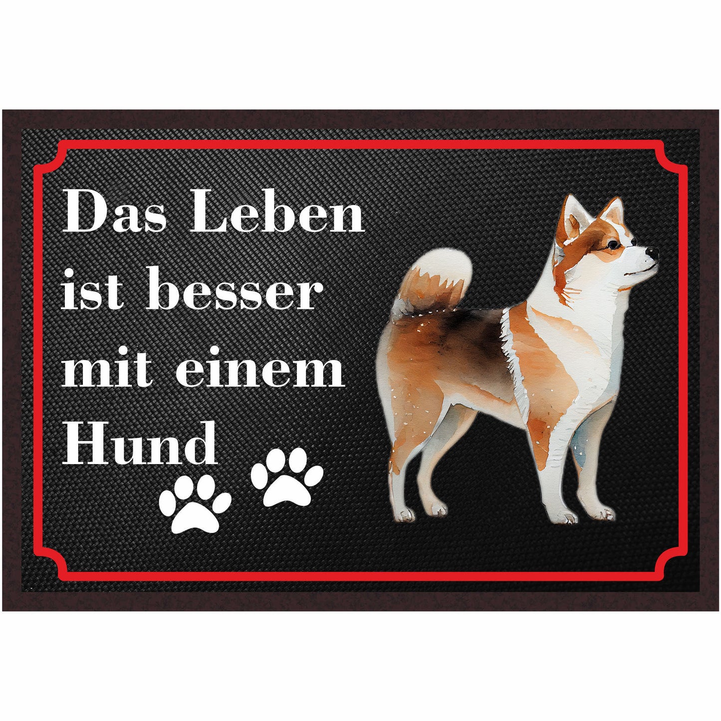 Fussmatte Hund - Shiba Inu - 50x35 cm mit lustigem Spruch