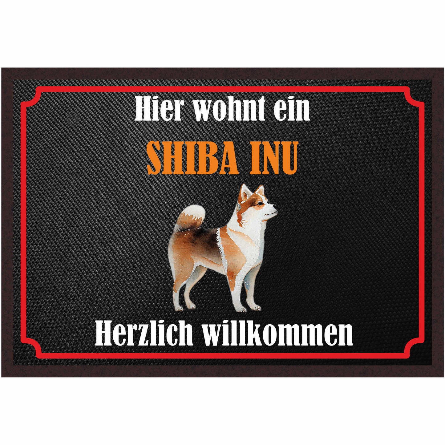 Fussmatte Hund - Shiba Inu - 50x35 cm mit lustigem Spruch