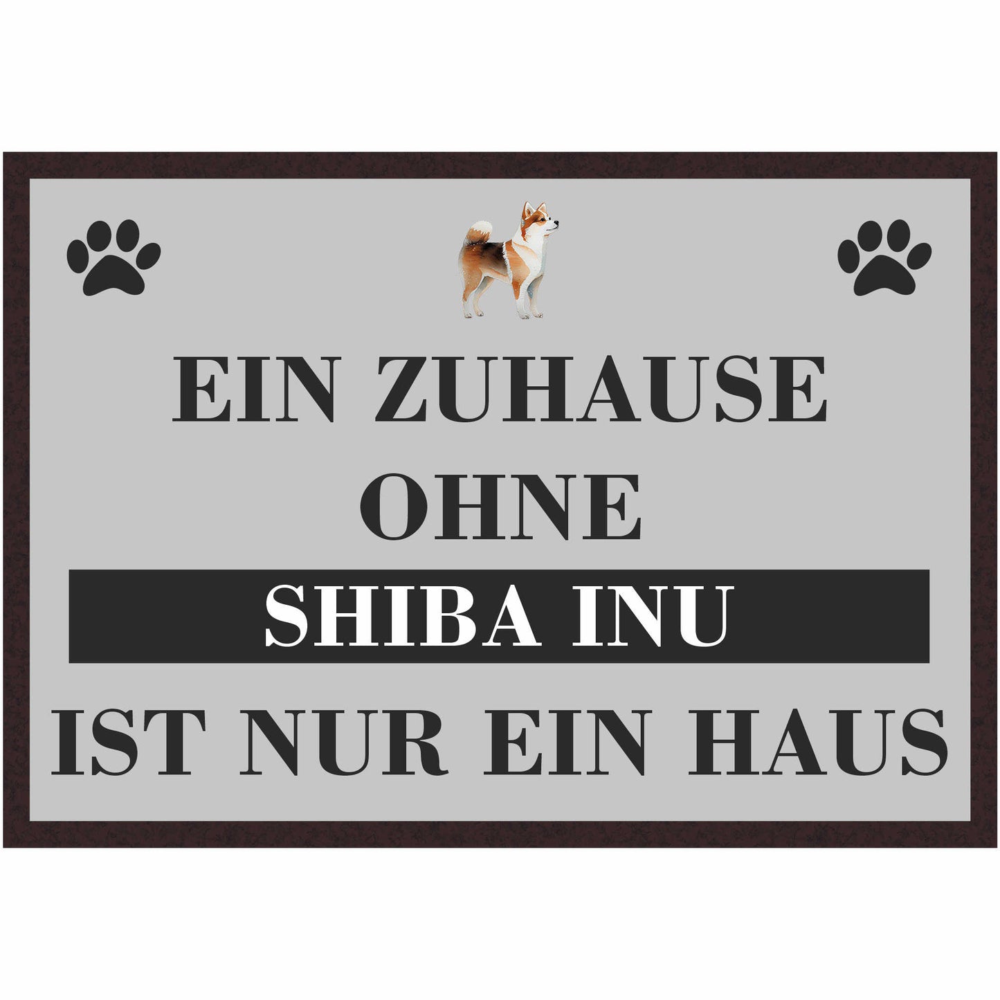 Fussmatte Hund - Shiba Inu - 50x35 cm mit lustigem Spruch