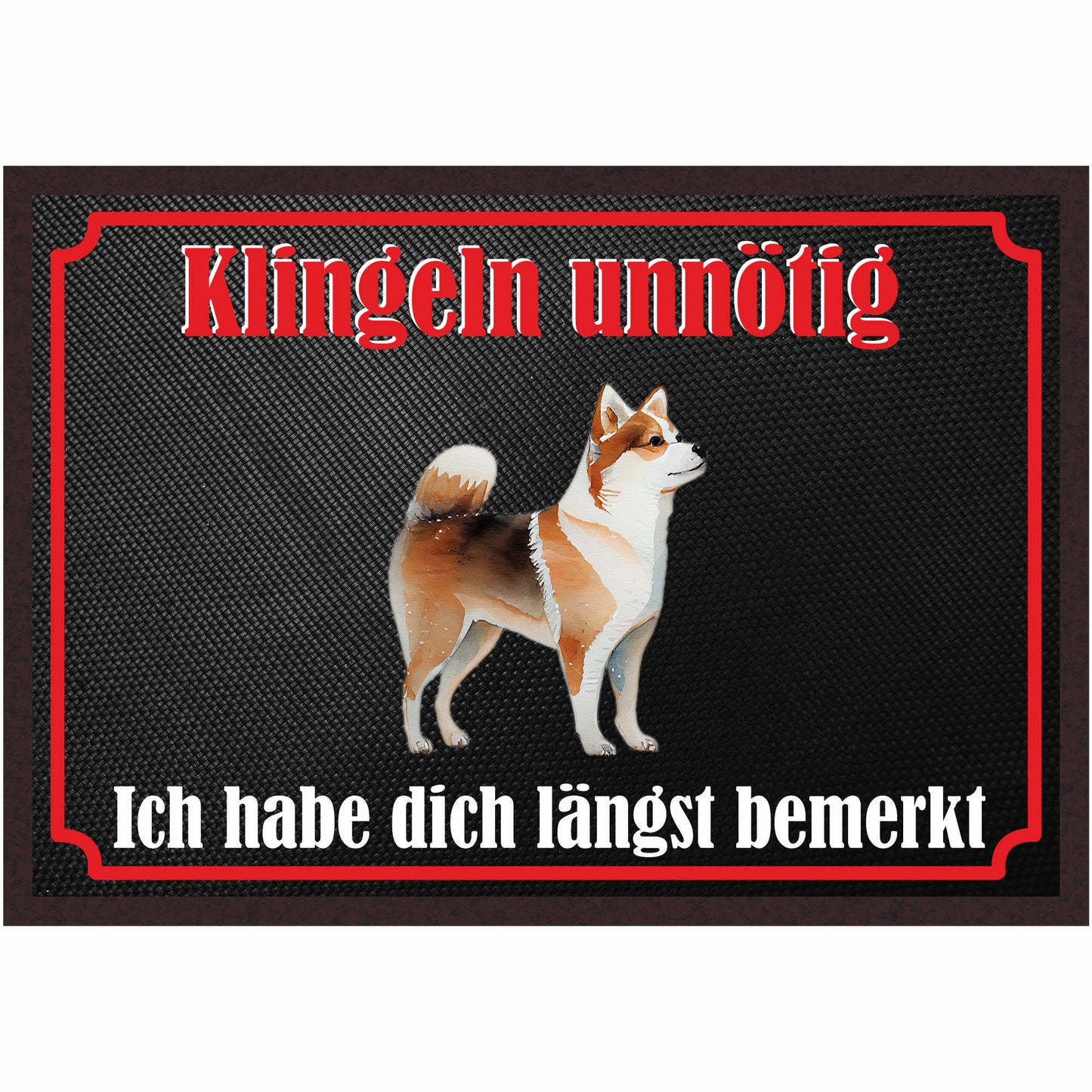 Fussmatte Hund - Shiba Inu - 50x35 cm mit lustigem Spruch
