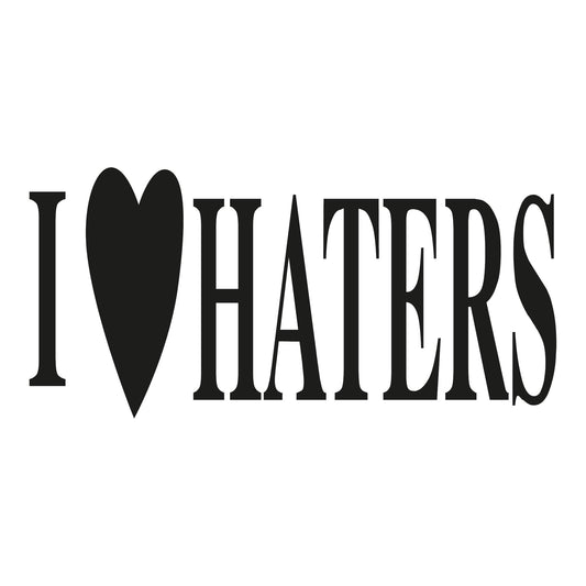 Autoaufkleber - i love haters 210x100mm