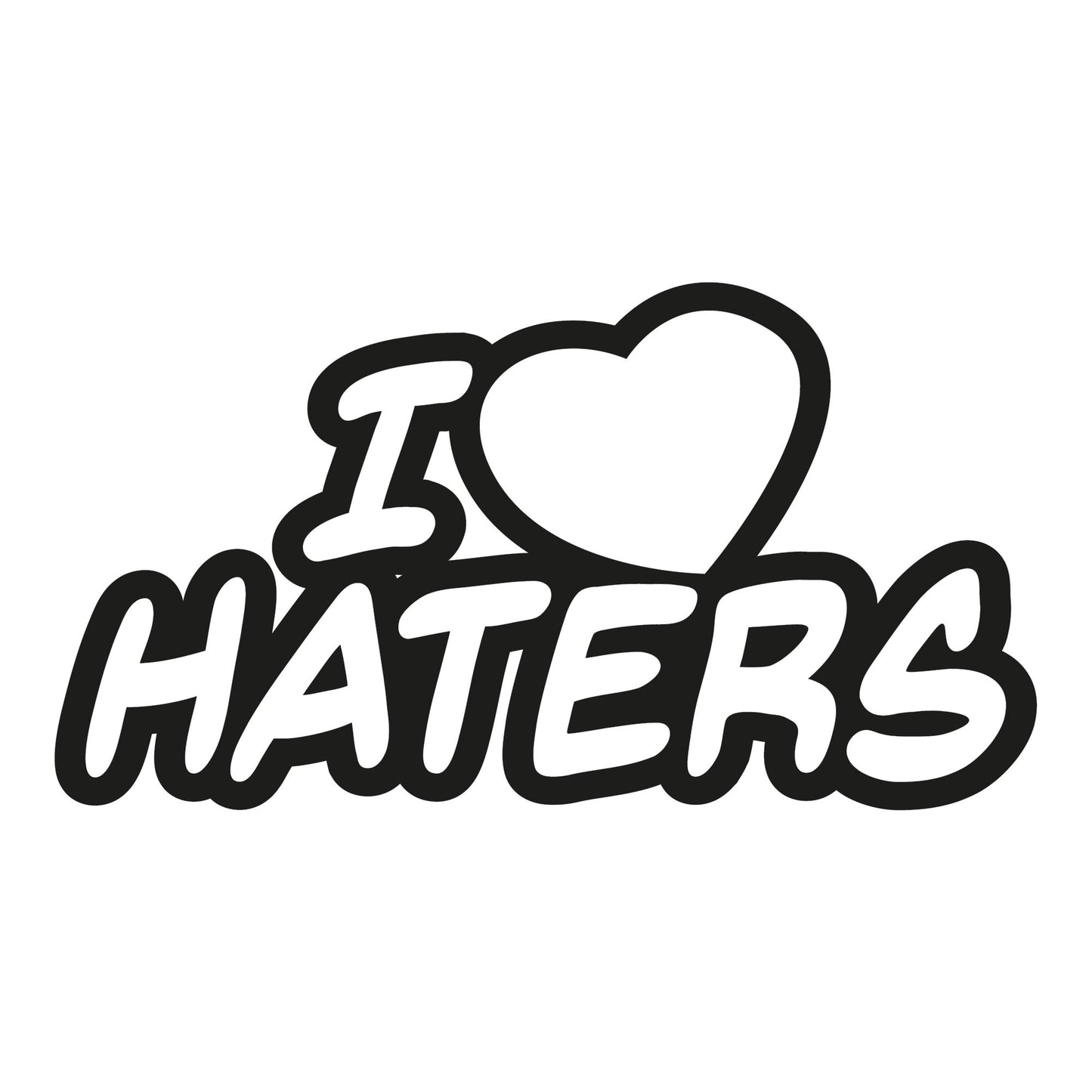 Autoaufkleber - i love haters 210x115mm