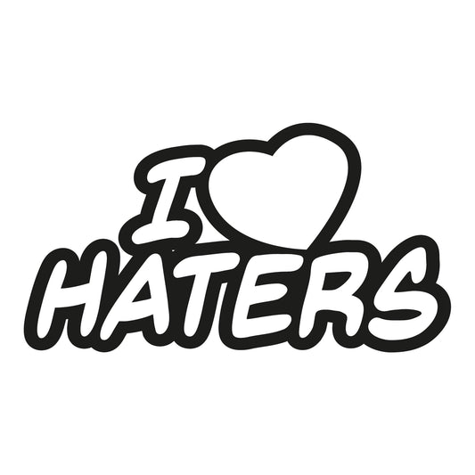 Autoaufkleber - i love haters 210x115mm