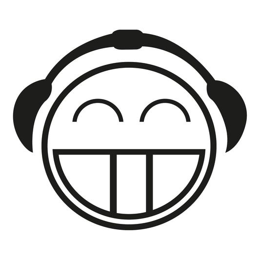 Autoaufkleber - hear phone smile 210x210mm