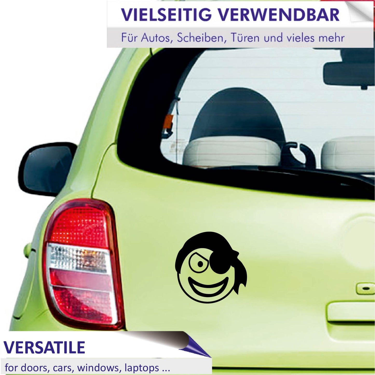 Autoaufkleber - pirates emoticons 210x210mm