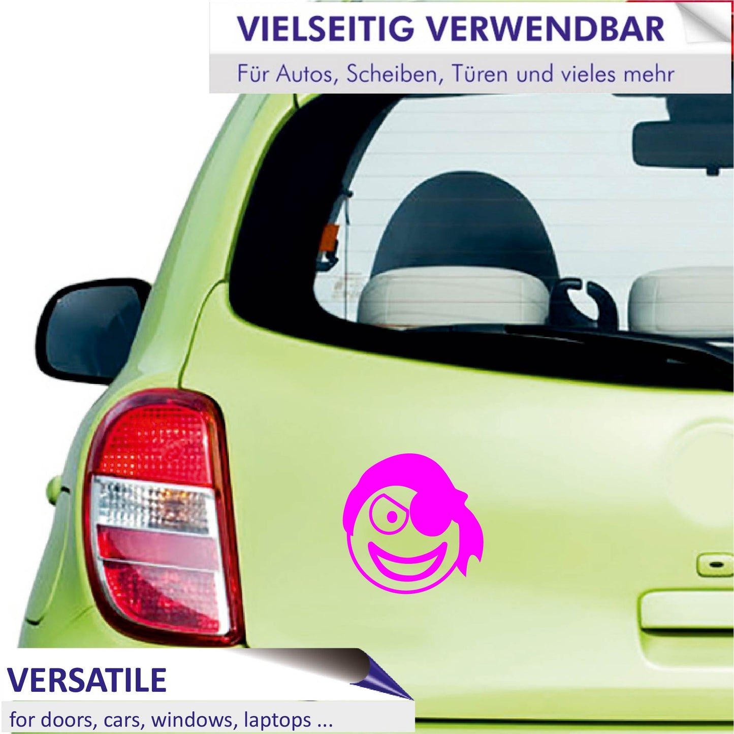 Autoaufkleber - pirates emoticons 210x210mm