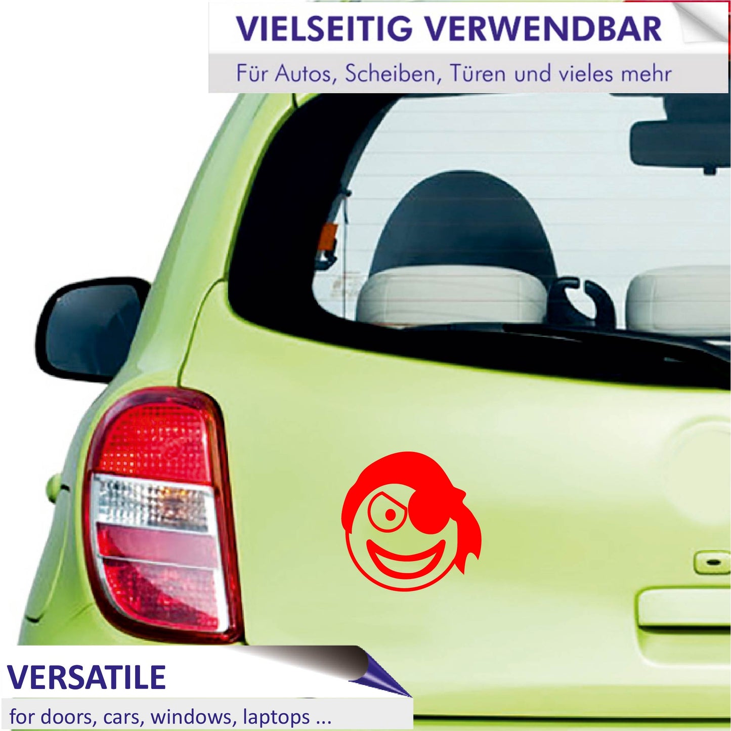 Autoaufkleber - pirates emoticons 210x210mm