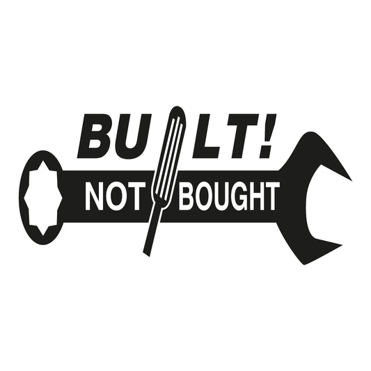 Autoaufkleber - Built! not bought 210x100mm