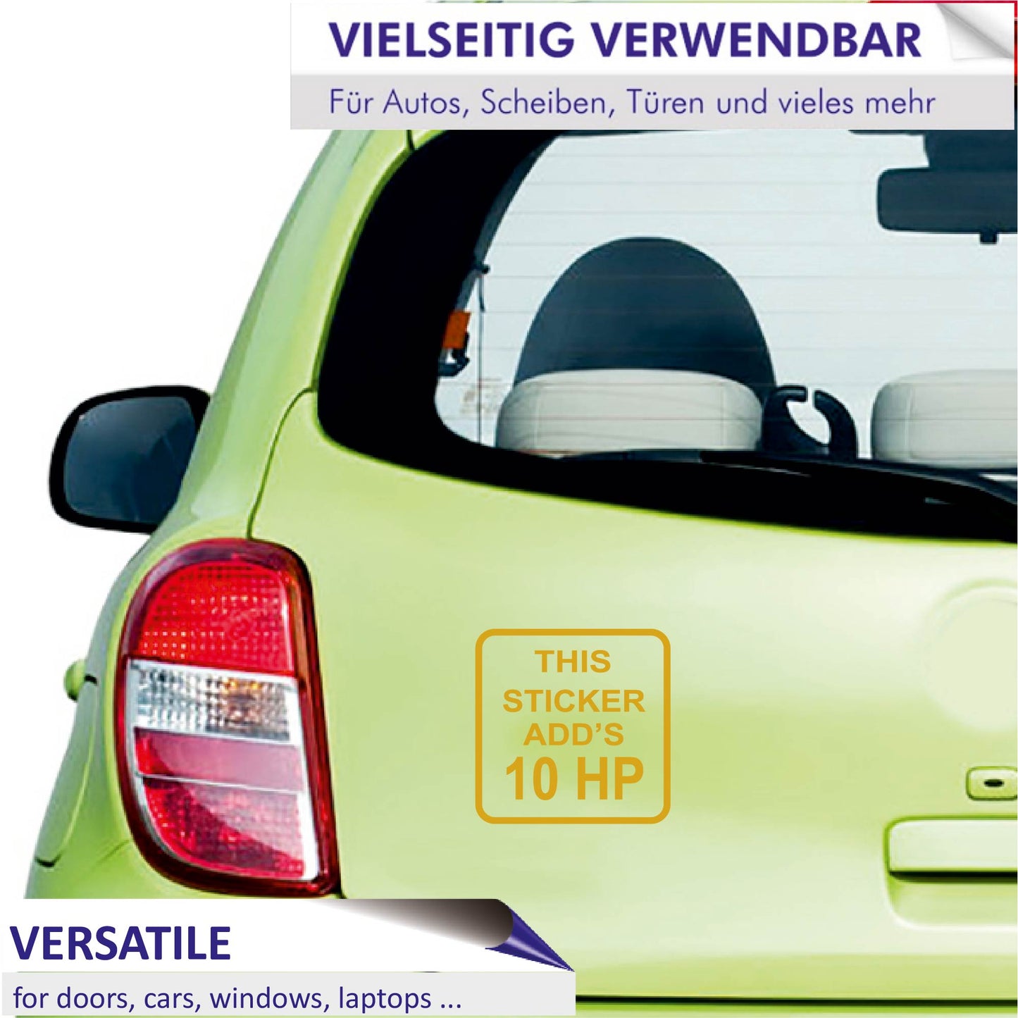 Autoaufkleber - This sticker add's 10 hp 210x210mm