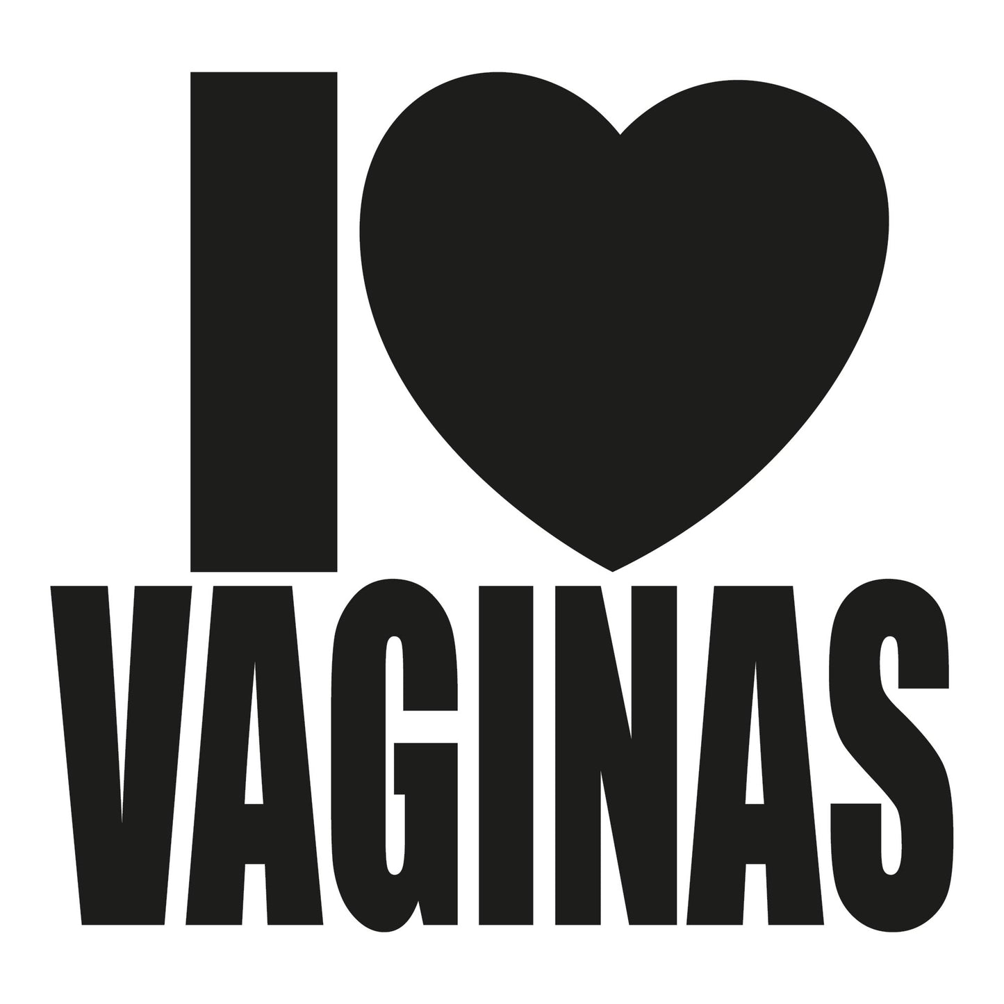 Autoaufkleber - I love vagina - 210x200mm
