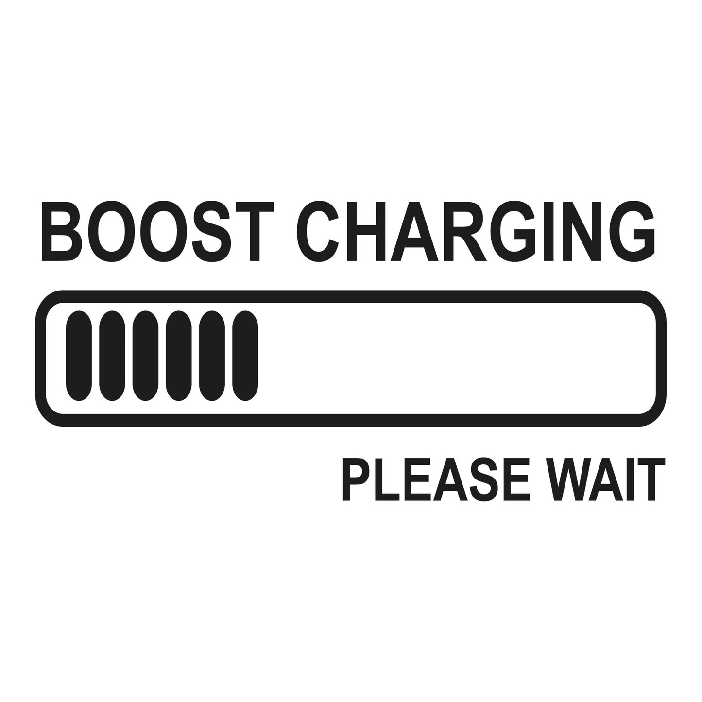 Autoaufkleber - Boost charging please wait - 210x100mm