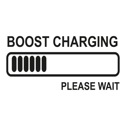 Autoaufkleber - Boost charging please wait - 210x100mm