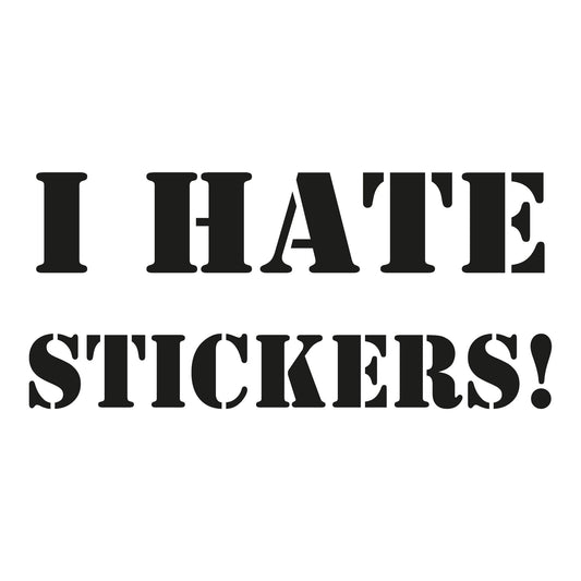 Autoaufkleber - I hate stickers! - 210x100mm