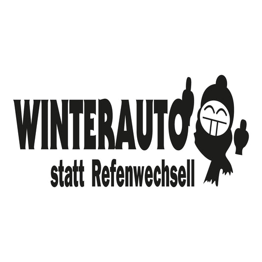 Autoaufkleber - Winterauto statt refenwechsell - 210x100mm