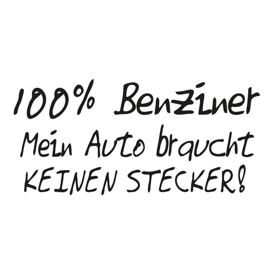 Autoaufkleber - 100% Benziner - 210x100mm