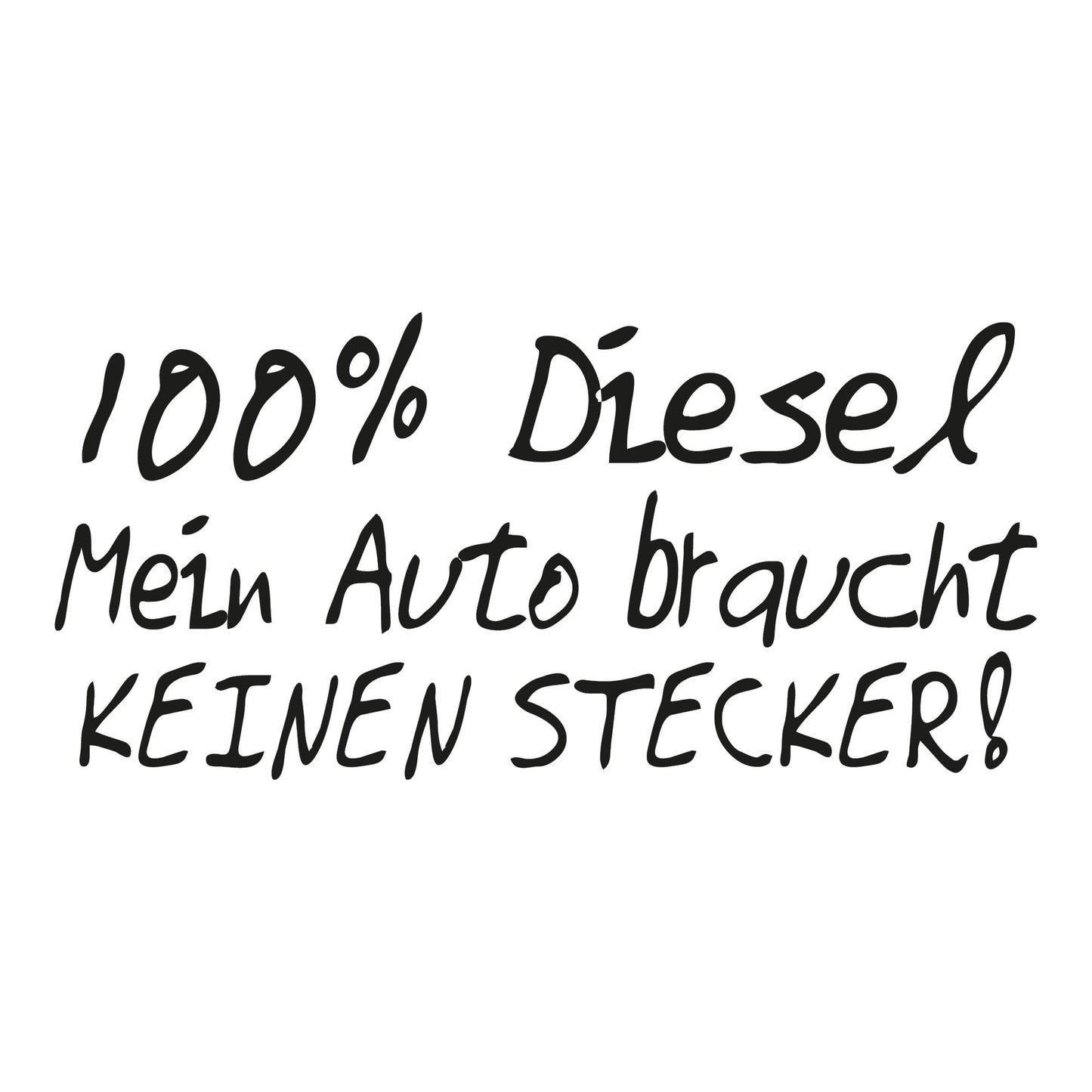 Autoaufkleber - 100% diesel - 210x100mm