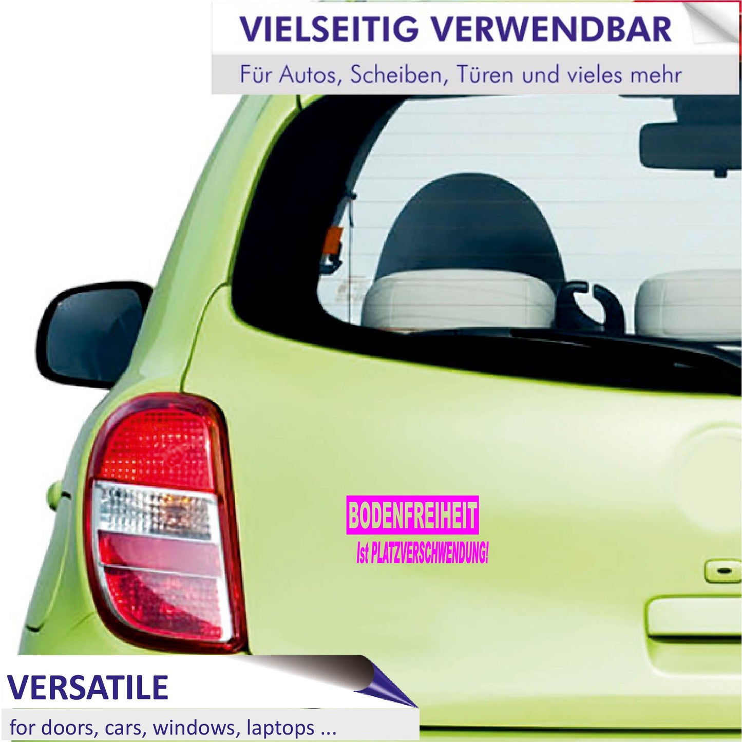 Autoaufkleber - Bodenfreiheit - 210x100mm