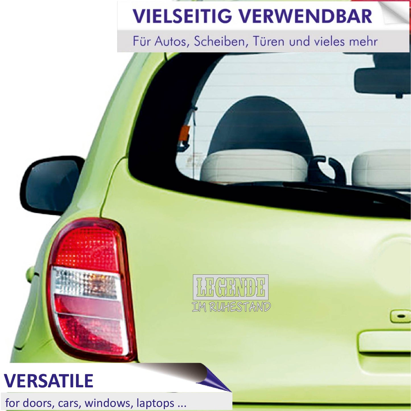 Autoaufkleber - Legende im ruhestand - 210x100mm