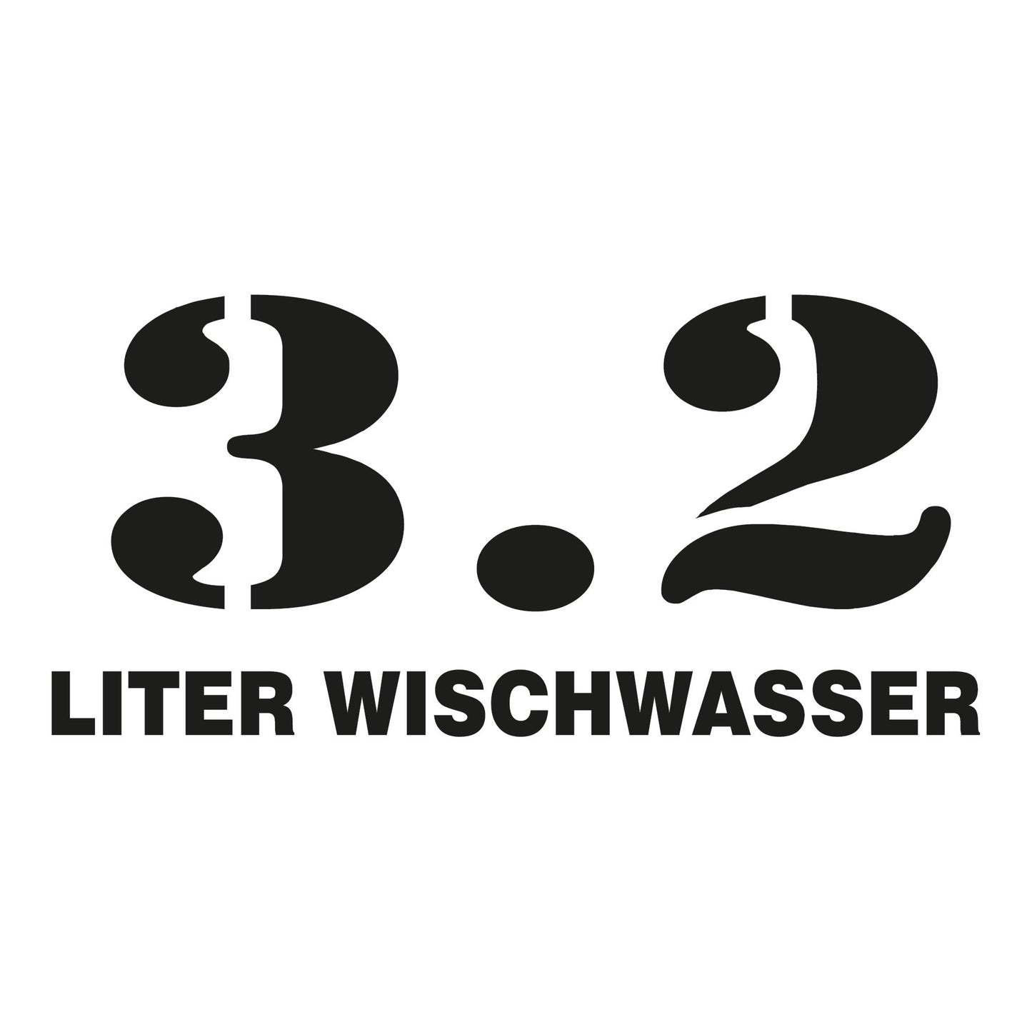 Autoaufkleber - 3.2 liter wischwasser - 210x100mm