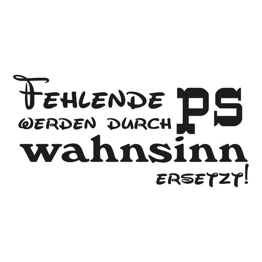 Autoaufkleber - Fehlende ps - 210x100mm