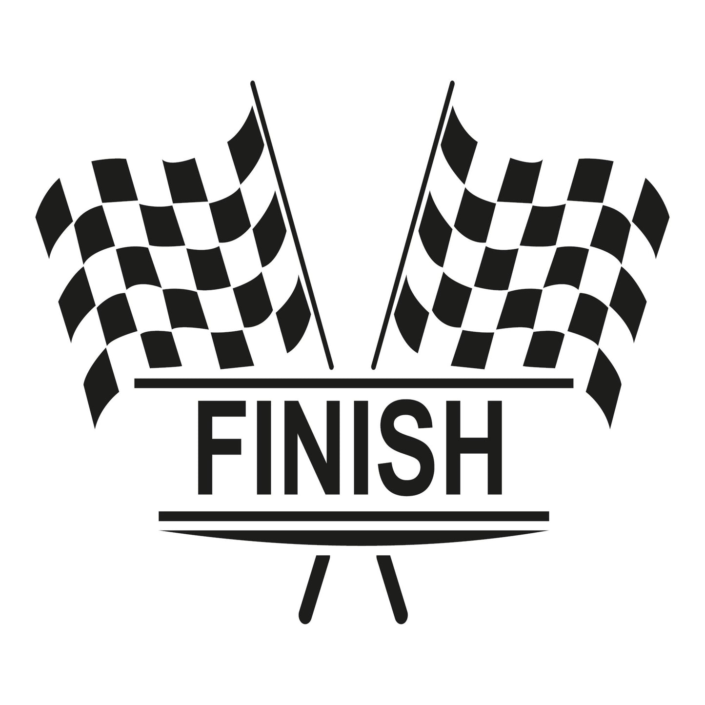 Autoaufkleber - Finish race - 210x180mm