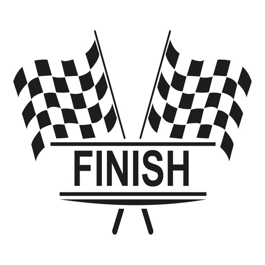 Autoaufkleber - Finish race - 210x180mm