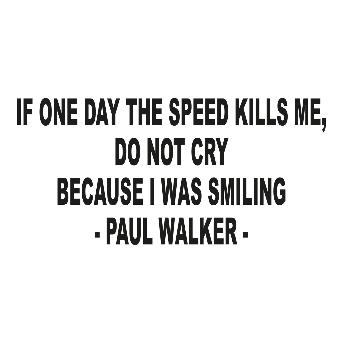 Autoaufkleber - if one day the speed kills me - 210x100mm