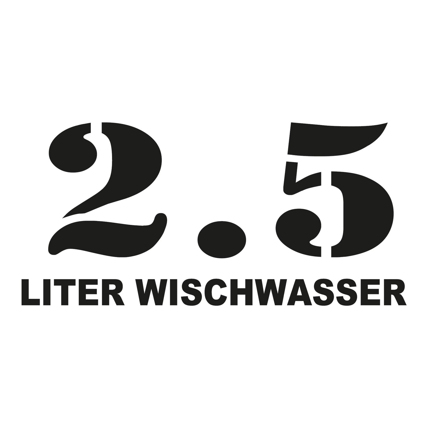 Autoaufkleber - 2.5 liter wischwasser - 210x100mm