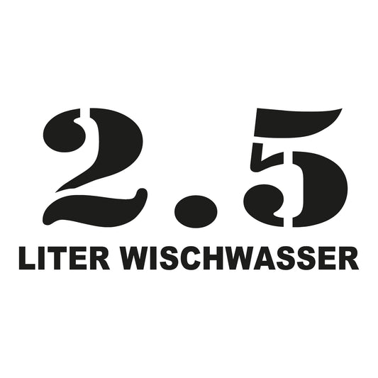 Autoaufkleber - 2.5 liter wischwasser - 210x100mm