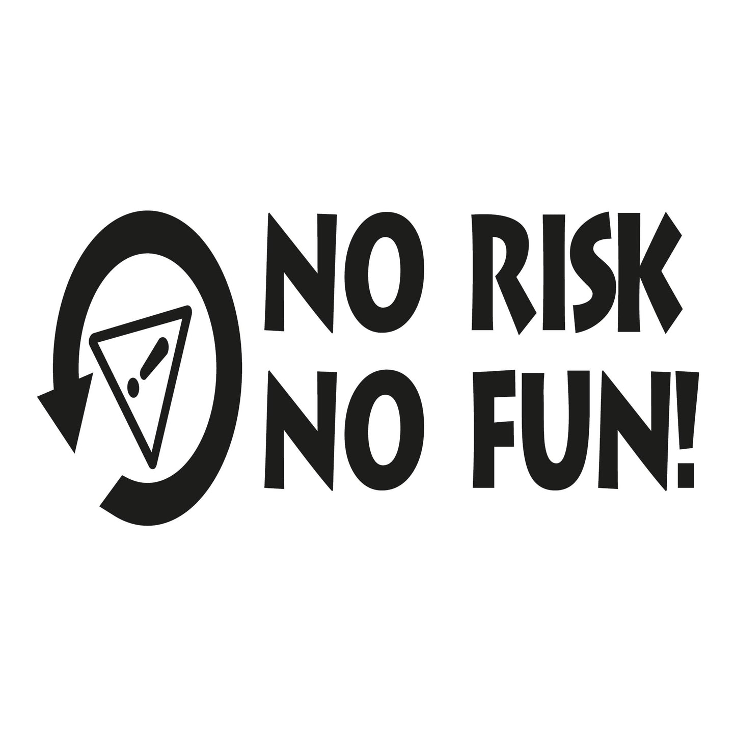 Autoaufkleber - no risk no fun! - 210x100mm