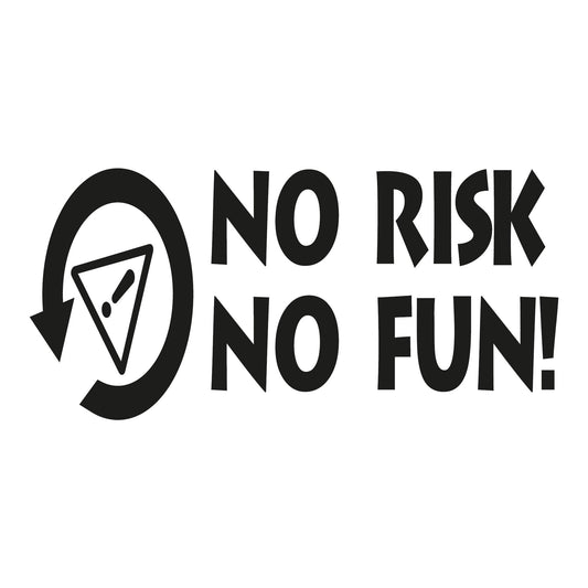 Autoaufkleber - no risk no fun! - 210x100mm