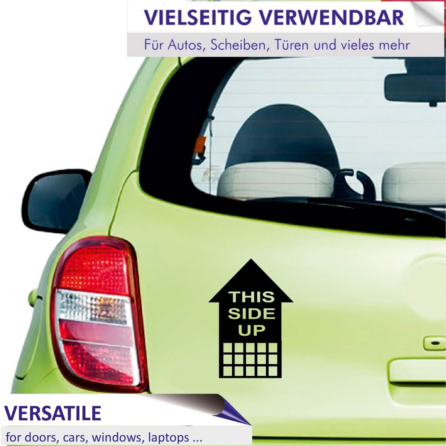 Autoaufkleber - This side up - 210x150mm