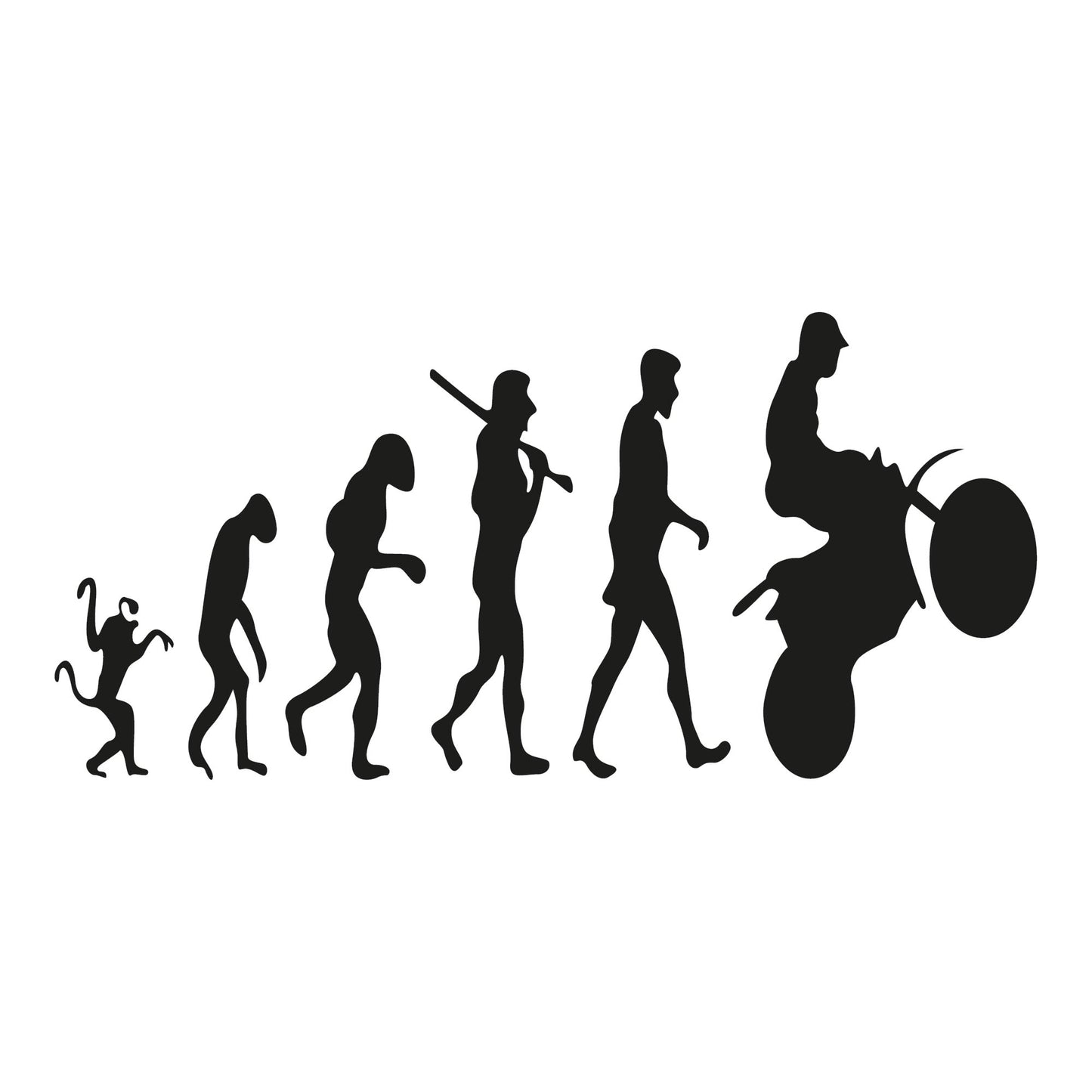 Autoaufkleber - Human evolution - 210x100mm