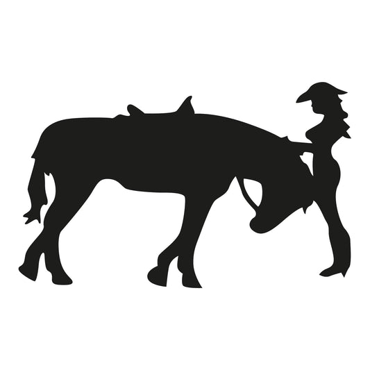 Autoaufkleber - Cowgirl With Horse - 210x130mm