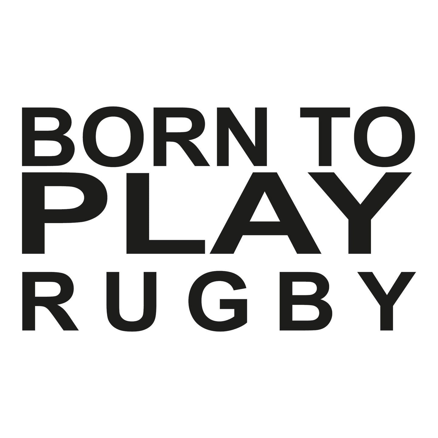 Autoaufkleber - Born to play rugby - 210x120mm