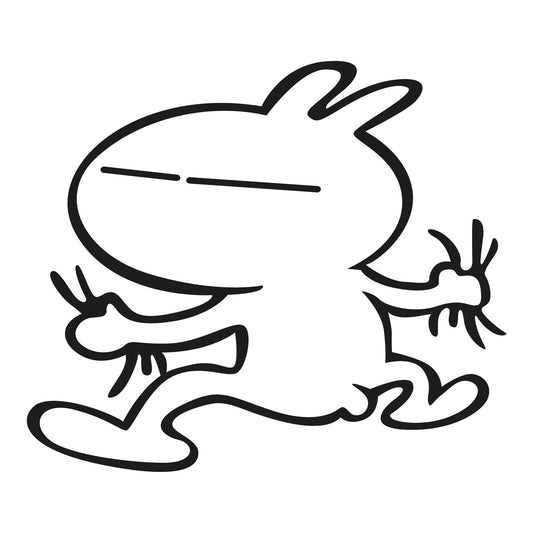 Autoaufkleber - Funny bunny fear with ravaine - 210x180mm