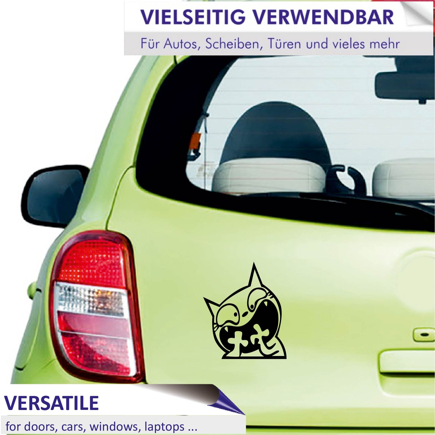 Autoaufkleber - Crazy cat - 210x180mm