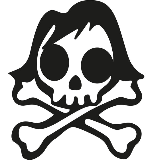 Autoaufkleber - Skull metal - 210x180mm