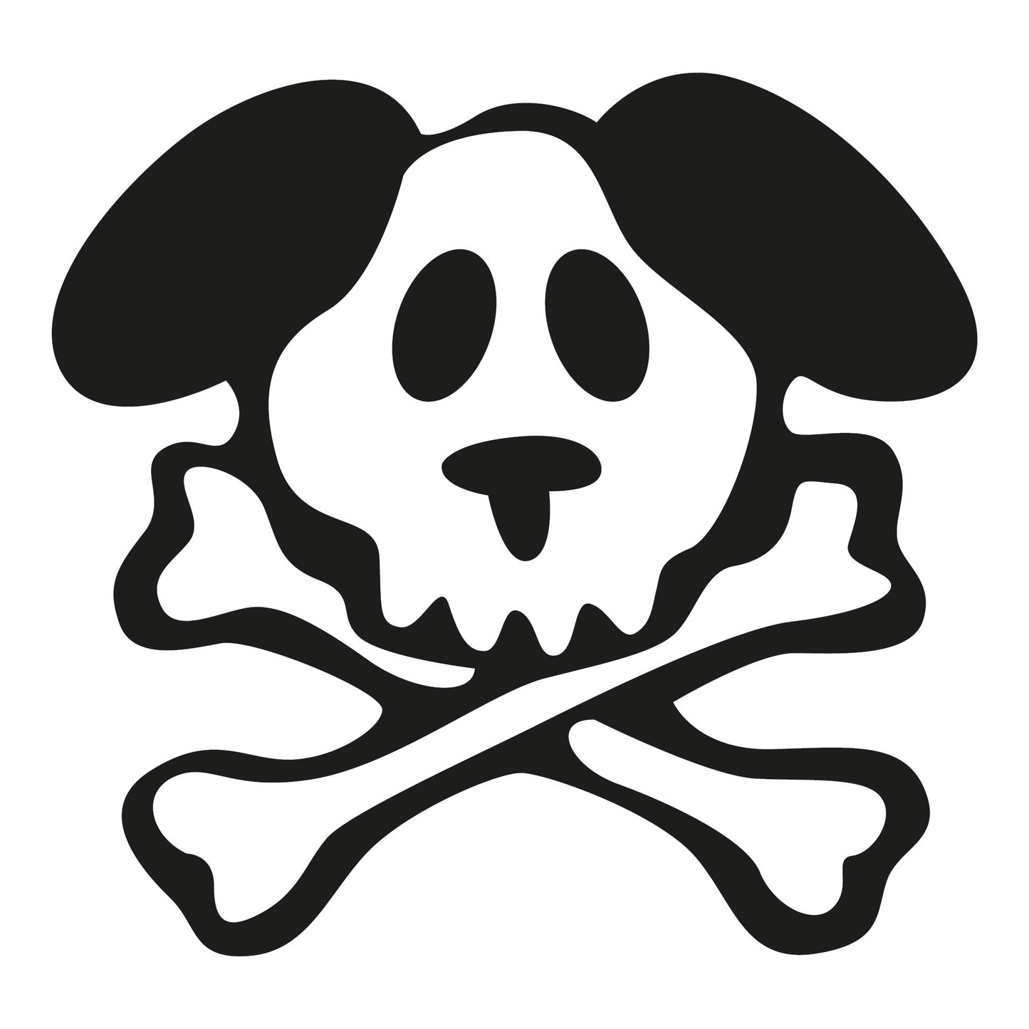 Autoaufkleber - Dog head skull - 210X200mm