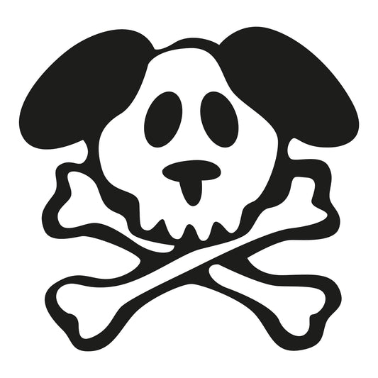 Autoaufkleber - Dog head skull - 210X200mm