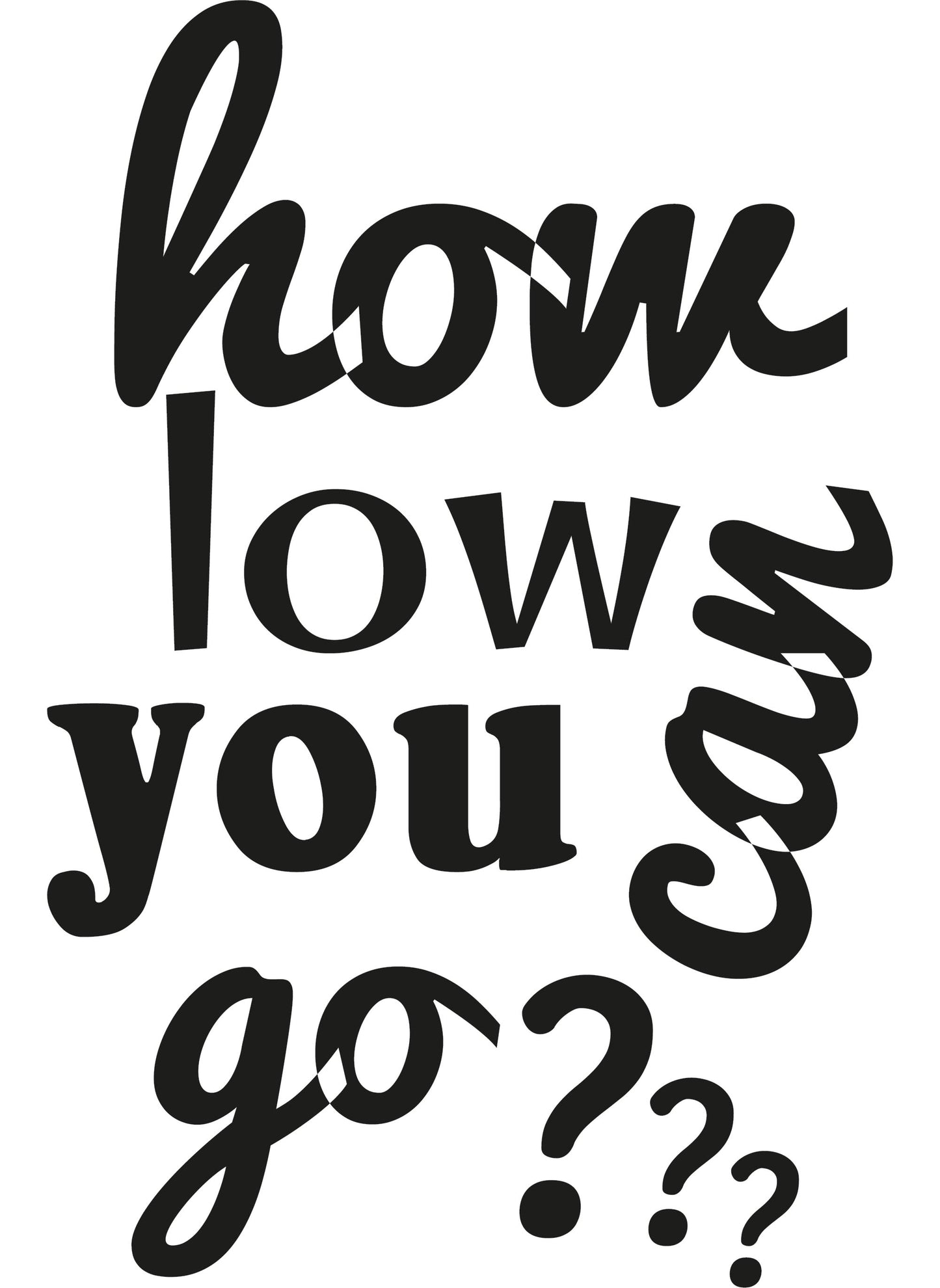 Autoaufkleber - How low you can go - 210X140mm