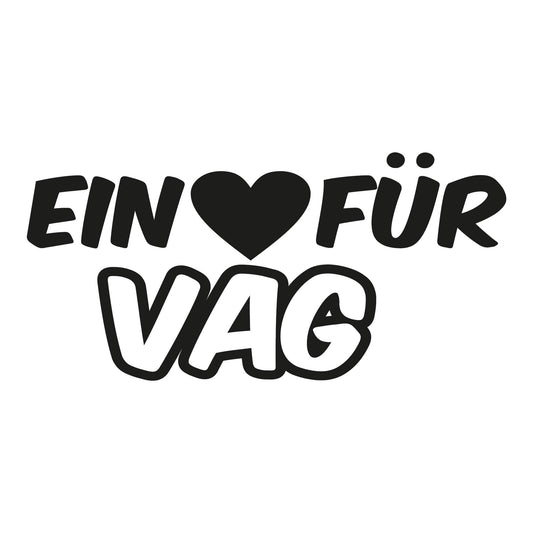 Autoaufkleber - Ein Herz für VAG - 210X100mm