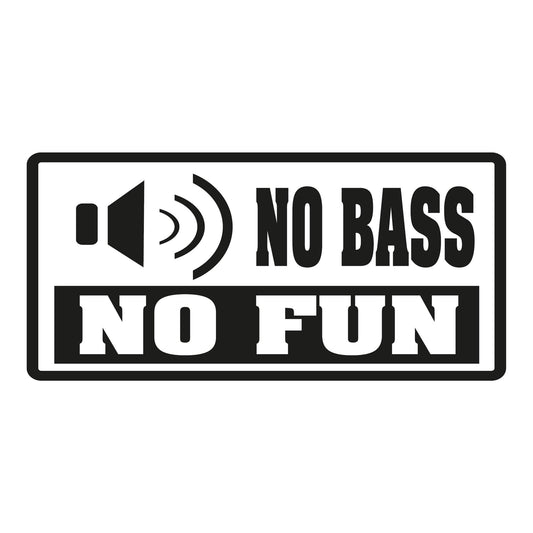 Autoaufkleber - No bass no fun - 210x100mm