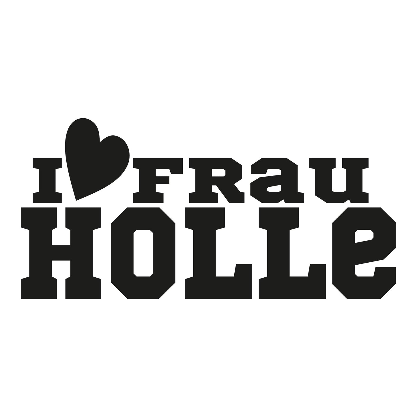 Autoaufkleber - I love frau holle - 210x100mm